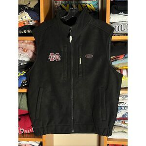 Drake Waterfowl Fleece Windproof Layering MSU Mississippi State Vest